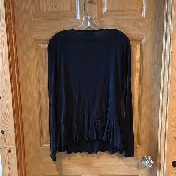 The Pyramid Collection Black Smocked Embellished Blouse - Picture 2 of 5